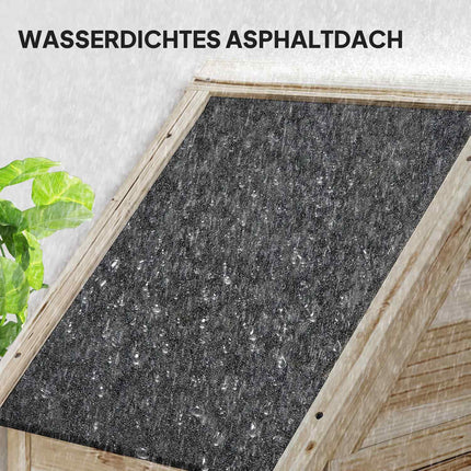 Waterproof Garden tool shed in wood, Asphalt roof, 80x49x170 cm