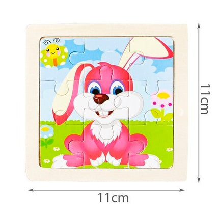 Dřevěné puzzle 4 dílky U10973