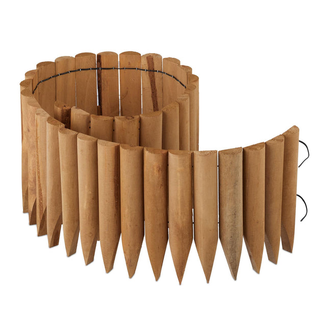 Dřevěný zahradní obrubník, výška 20 cm