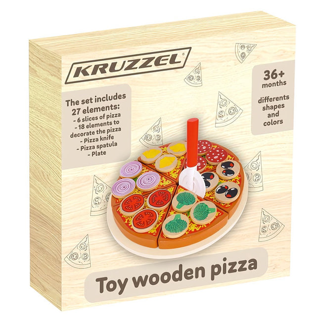 Dřevěná pizza – sada 22471