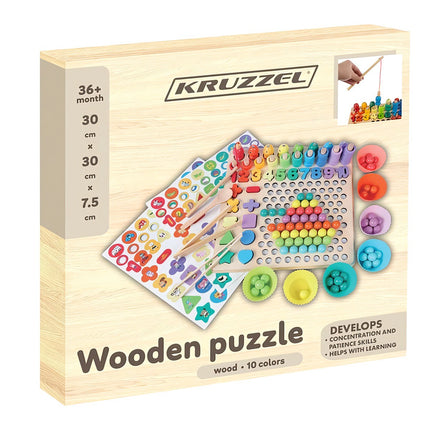 Dřevěné puzzle – korálky DU17252