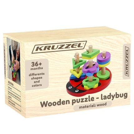 Dřevěné puzzle – beruška