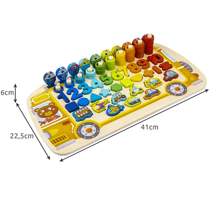 Dřevěné puzzle – vkládačka 6v1 Kruzzel 22636