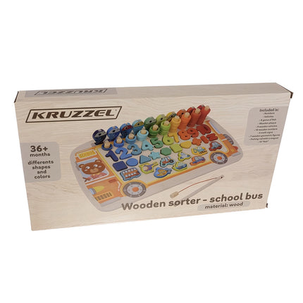 Dřevěné puzzle – vkládačka 6v1 Kruzzel 22636