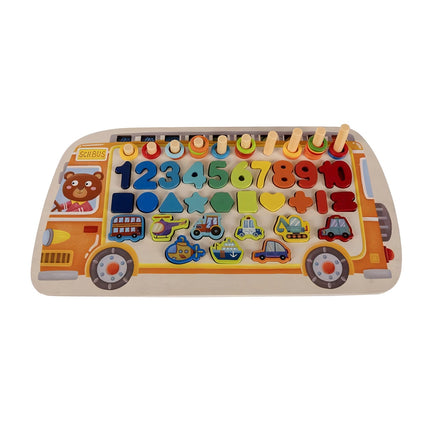 Dřevěné puzzle – vkládačka 6v1 Kruzzel 22636