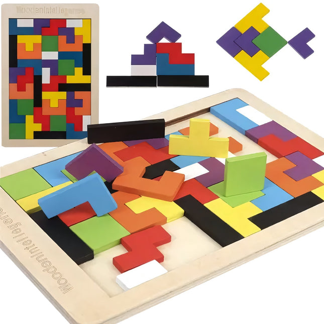 Dřevěné puzzle/tetris Kruzzel 22667