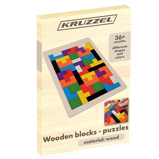 Dřevěné puzzle/tetris Kruzzel 22667