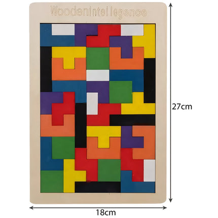 Dřevěné puzzle/tetris Kruzzel 22667