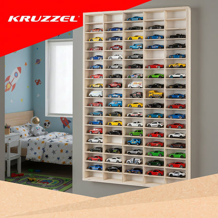 Dřevěný regál na autíčka/pružiny KRUZZEL 21997