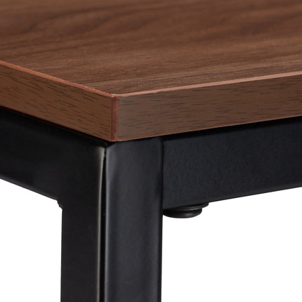 Beistelltisch aus Holz mit Metallfuß