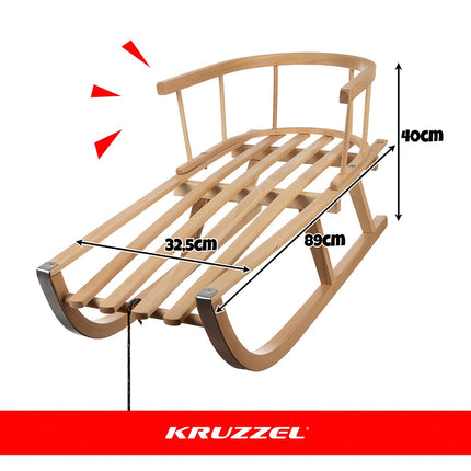Dřevěné sáňky Kruzzel 25217