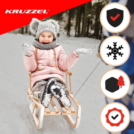 Dřevěné sáňky Kruzzel 25217