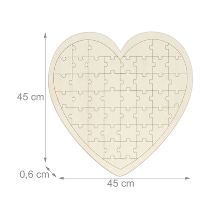 Dřevěné puzzle svatební kniha hostů