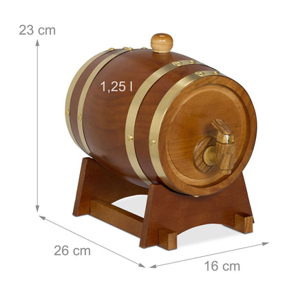 Houten whiskyvat 1,25 l