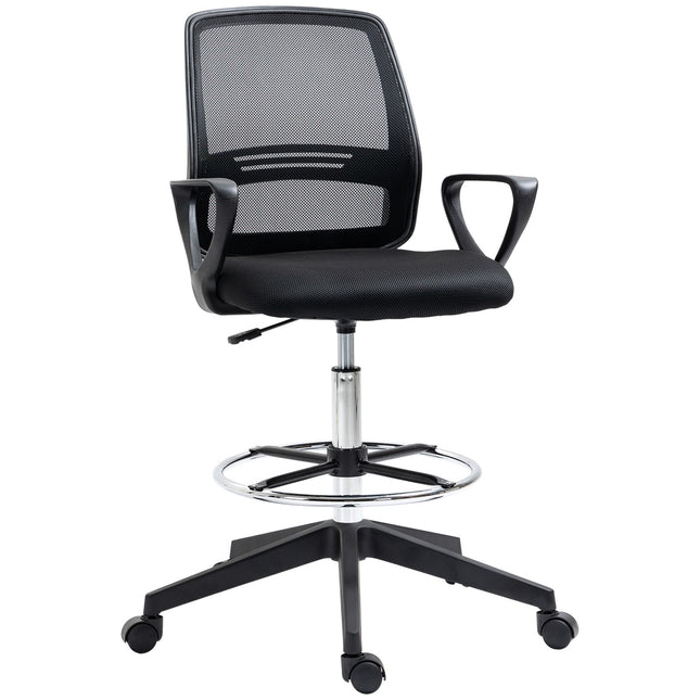 Ergonomická otočná kancelářská židle, výškově nastavitelná, s podnožkou