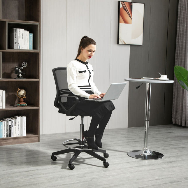 Ergonomická otočná kancelářská židle, výškově nastavitelná, s podnožkou