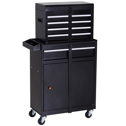 Metal workshop trolley with 5 drawers and 360° wheels