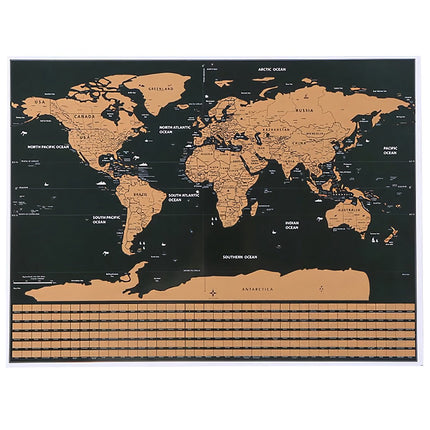 Mapa světa – stírací s vlajkami 23443