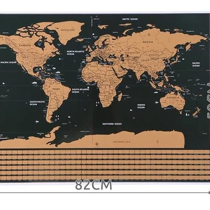 Mapa světa – stírací s vlajkami