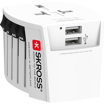 Cestovní adaptér MUV USB 12W bez uzemnění