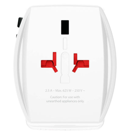 Cestovní adaptér MUV USB AC65PD USB-A+USB-C PD 65W bez uzemnění