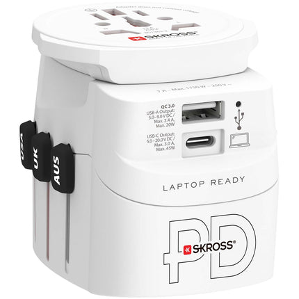 Cestovní adaptér PRO Light USB AC45PD World PD 45W s uzemněním