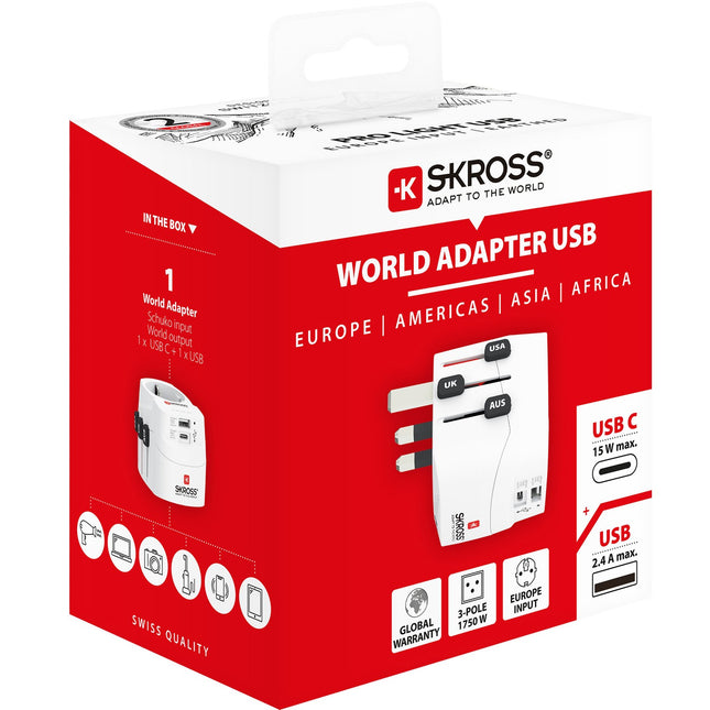 Cestovní adaptér PRO Light USB-A + USB-C