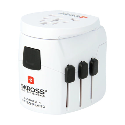 Cestovní adaptér PRO Light World 2xUSB-A 15W s uzemněním