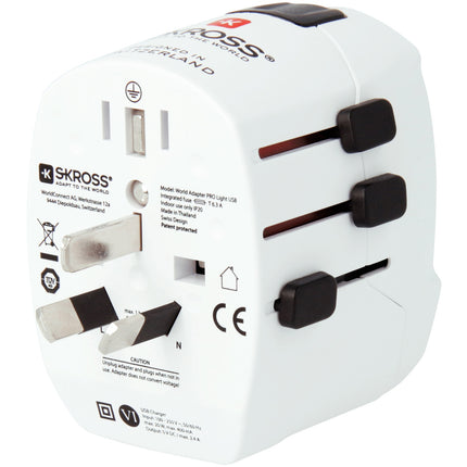 Cestovní adaptér PRO Pro Light 2xUSB 12W s uzemněním