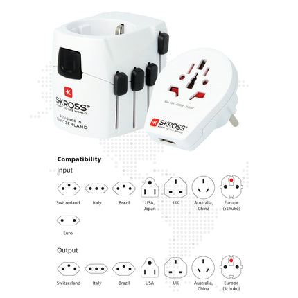 Cestovní adaptér PRO World USB 15W