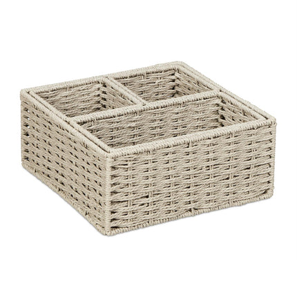 Pletený úložný koš, sada 4 ks