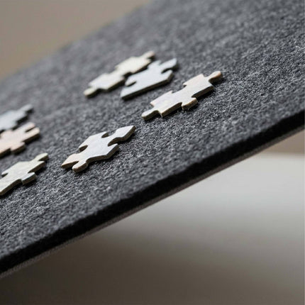XL skládací plstěná podložka na puzzle – protiskluzový šedý povrch