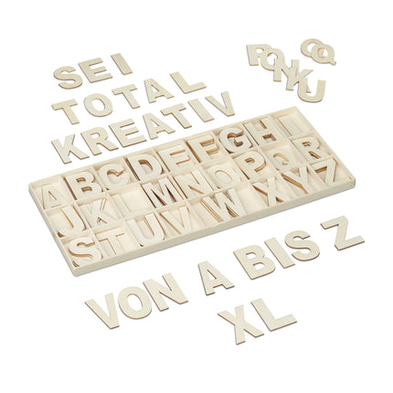 XL sada dřevěných písmen 104 ks