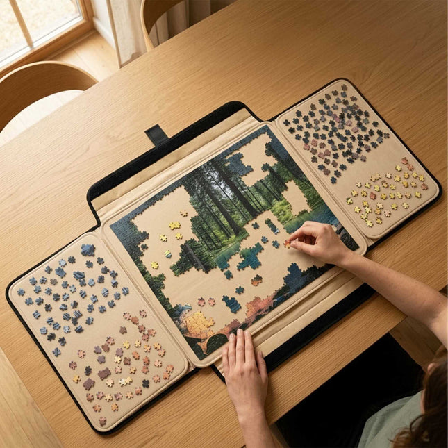 XL pouzdro na puzzle s rukojetí – protiskluzové, 2 podložky