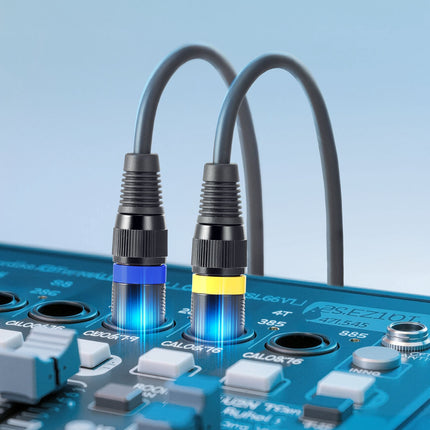XLR Cable 100 Ft 2-Pack, 3-Pin Shielded DMX M-F