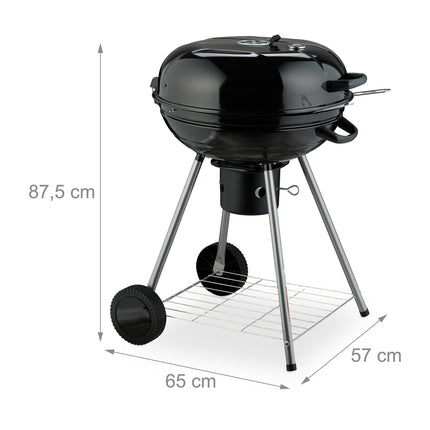 Kulový gril XXL s kolečky, velká grilovací plocha