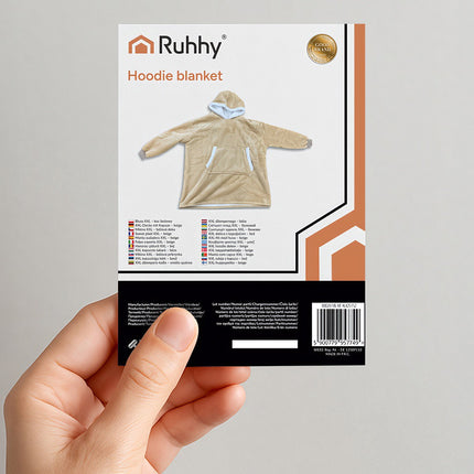 XXL-Sweatshirt – beige Decke Ruhhy 26146