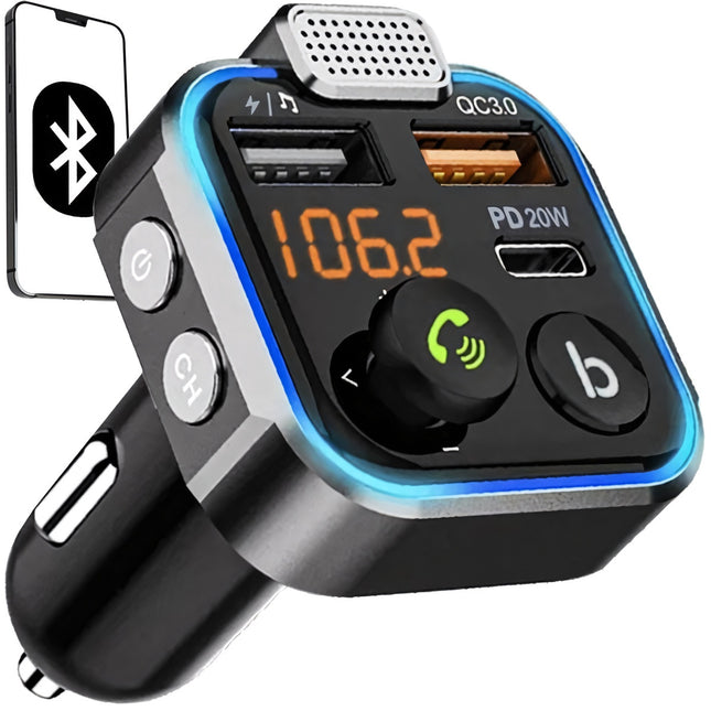 FM Bluetooth vysílač/nabíječka Xtrobb 22355