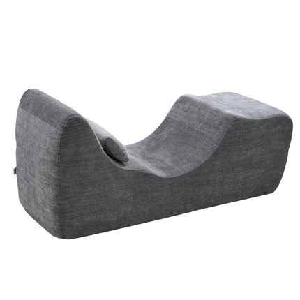 Yoga Chaise Lounge Chair, Curved Foam, Gray, No Assembly