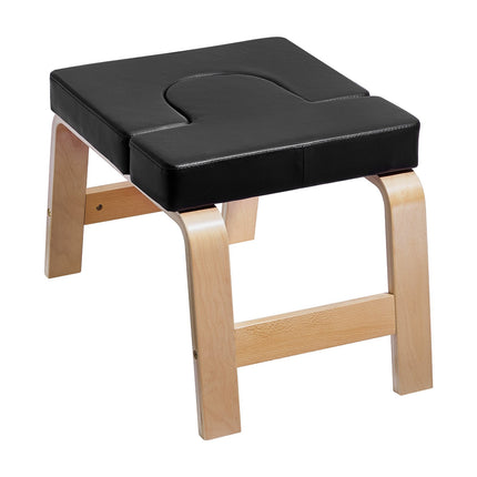 Yoga Headstand Bench, 300 lb Birch Wood Inversion Chair