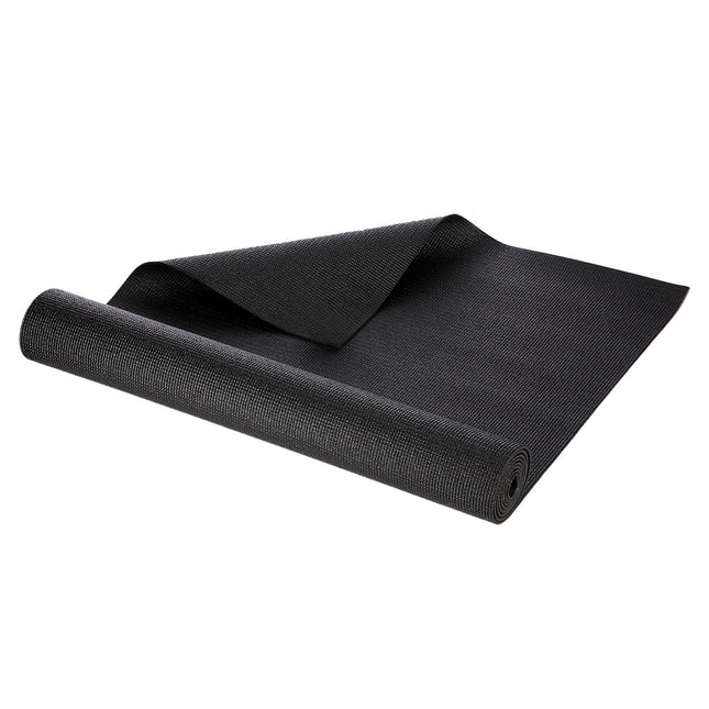 Yogamat, zwart, antislip, 6 mm dik