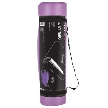 Podložka na jógu, protiskluzová, tloušťka 10 mm, fialová
