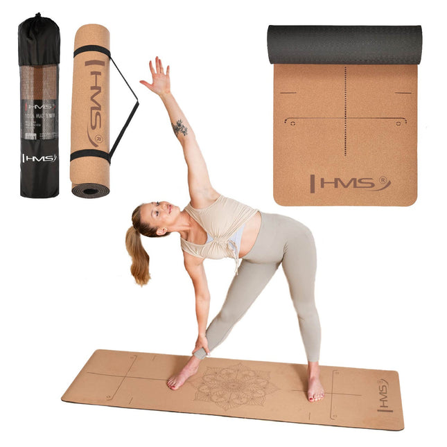 Yogamat TPE Kurk - Antislip, Milieuvriendelijk