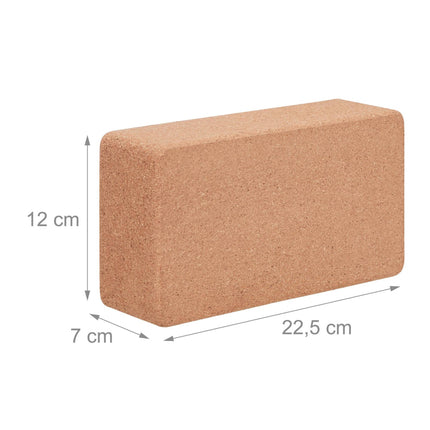 Yoga block in cork, set of 2