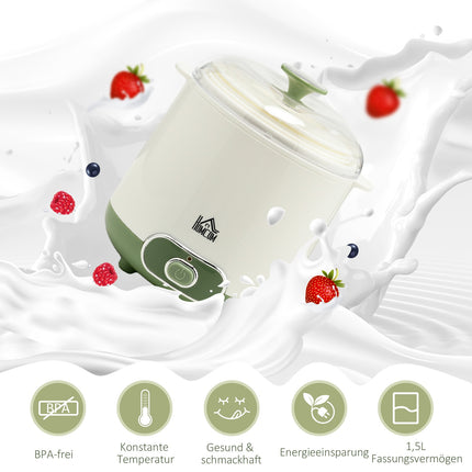 Jogurtovač, objem 1.5L, bez BPA, výkon 20W