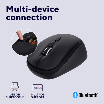 Bezdrátová myš Yvi+ Bluetooth / 2.4 GHz černá
