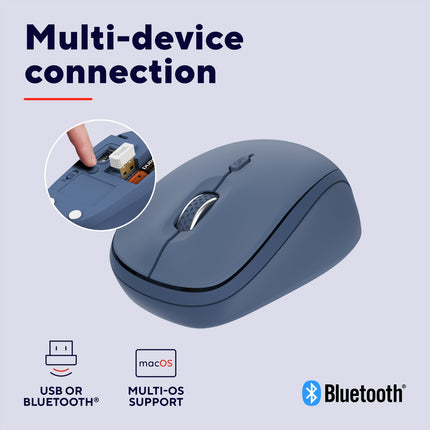 Bezdrátová myš Yvi+ Bluetooth / 2.4 GHz modrá