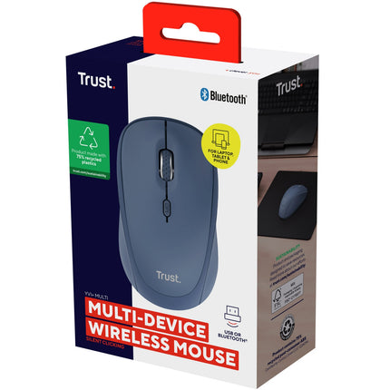 Bezdrátová myš Yvi+ Bluetooth / 2.4 GHz modrá
