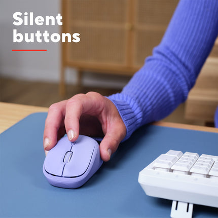 Bezdrátová myš Yvi+ Bluetooth / 2.4 GHz fialová