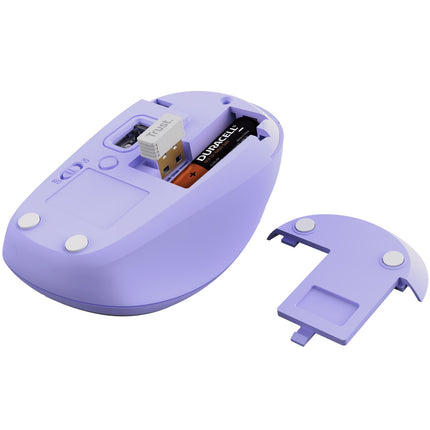 Bezdrátová myš Yvi+ Bluetooth / 2.4 GHz fialová